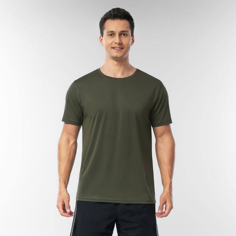 Active Intent Men's Active Mesh Tee, Green Mid, hi-res