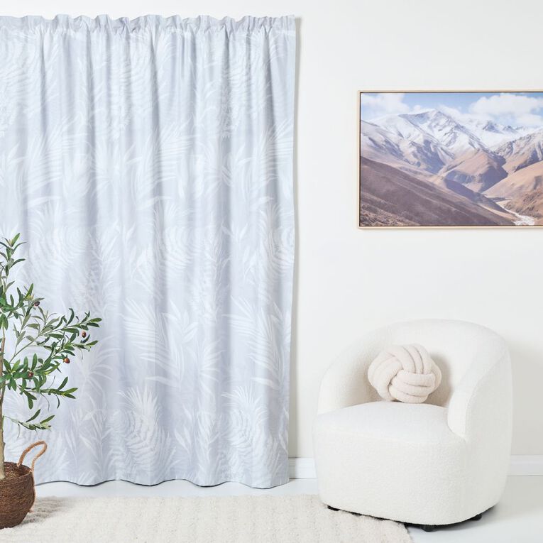 Living & Co Curtains Nature Grey 150-230cm Wide/205cm Drop, , hi-res