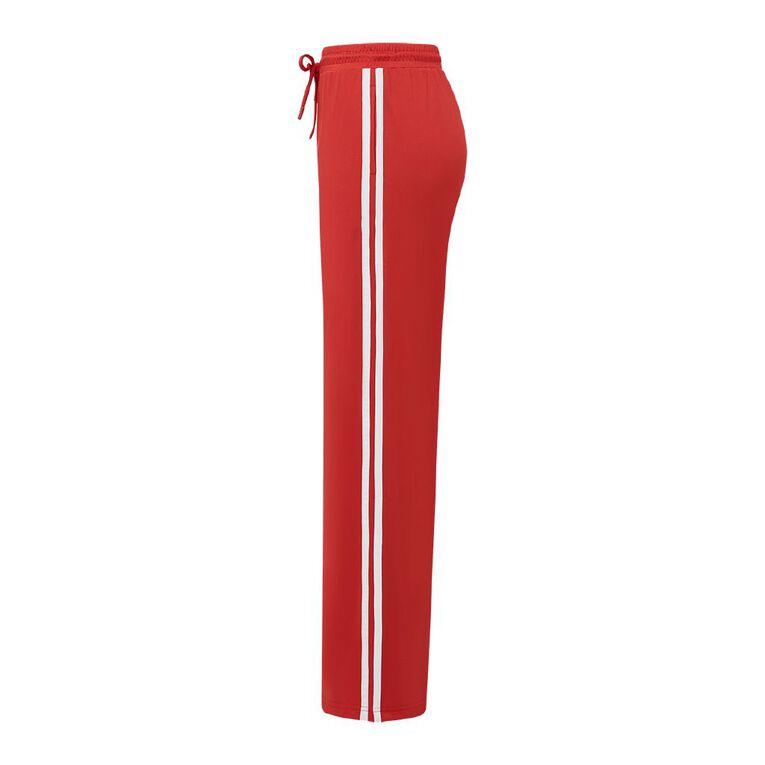 H&H Women's Sporty Stripe Wide Leg Pants, Red Mid, hi-res