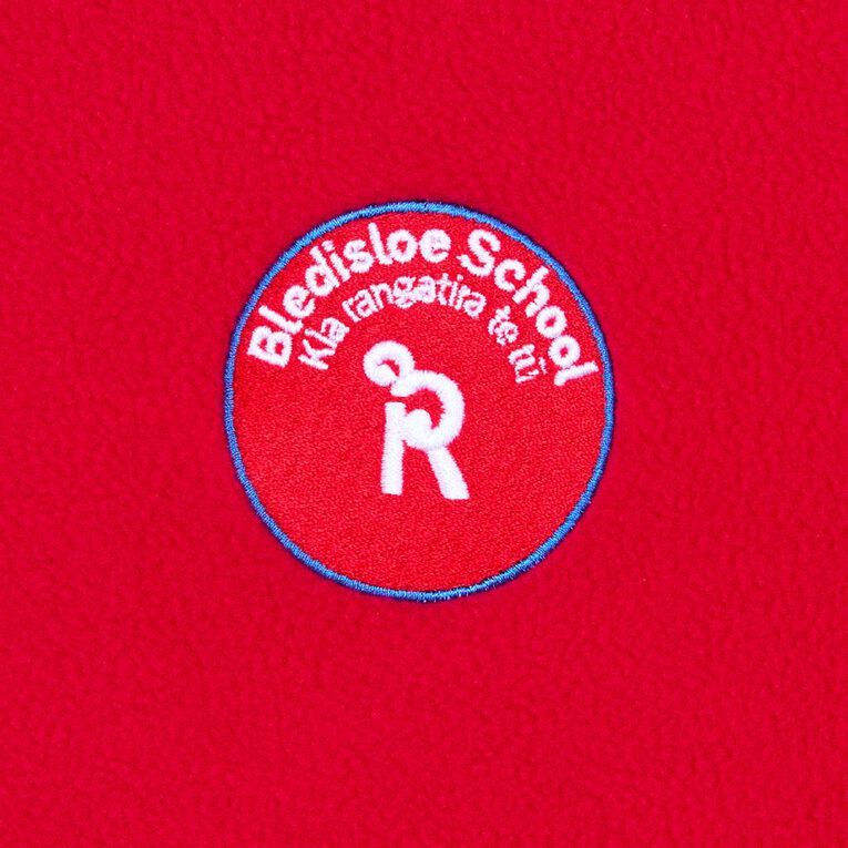 Schooltex Bledisloe School Polar Fleece Jacket with Embroidery, Red Mid, hi-res