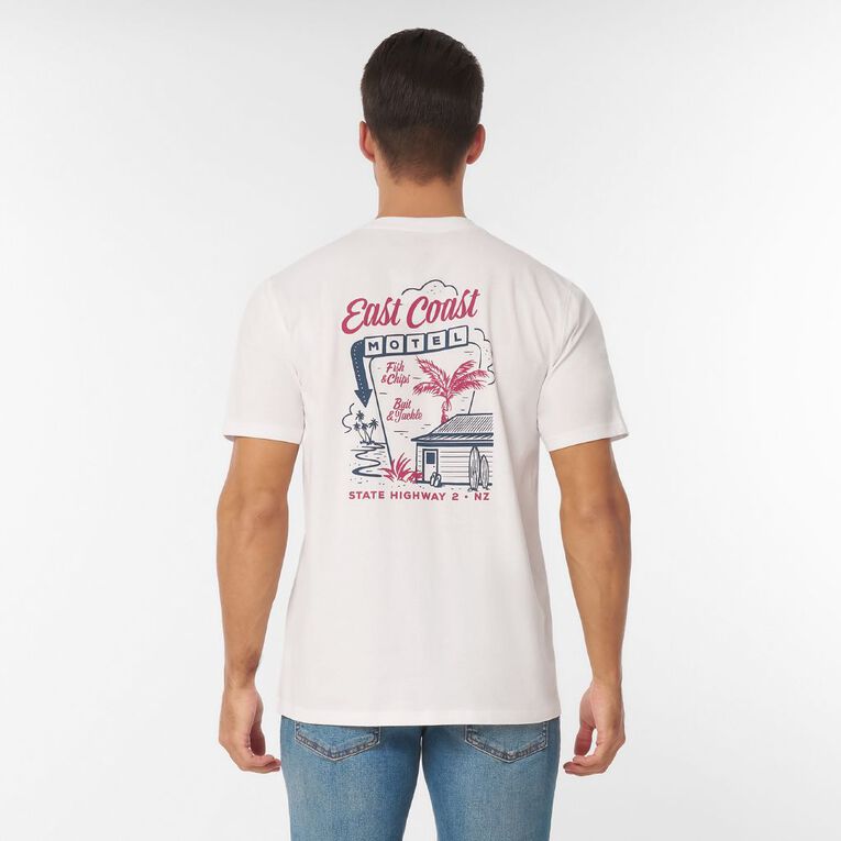 H&H Men's Regular Fit Printed Tee, White, hi-res