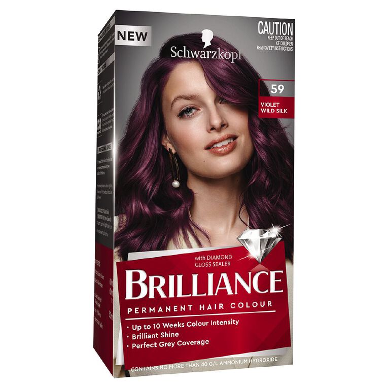 Schwarzkopf Brilliance Hair Colour Violet Wild Silk 59, , hi-res