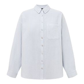H&H Women's Long Sleeve Muslin Shirt