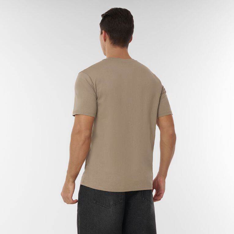 H&H Men's Regular Fit Plain Tee, Brown Mid cinder, hi-res