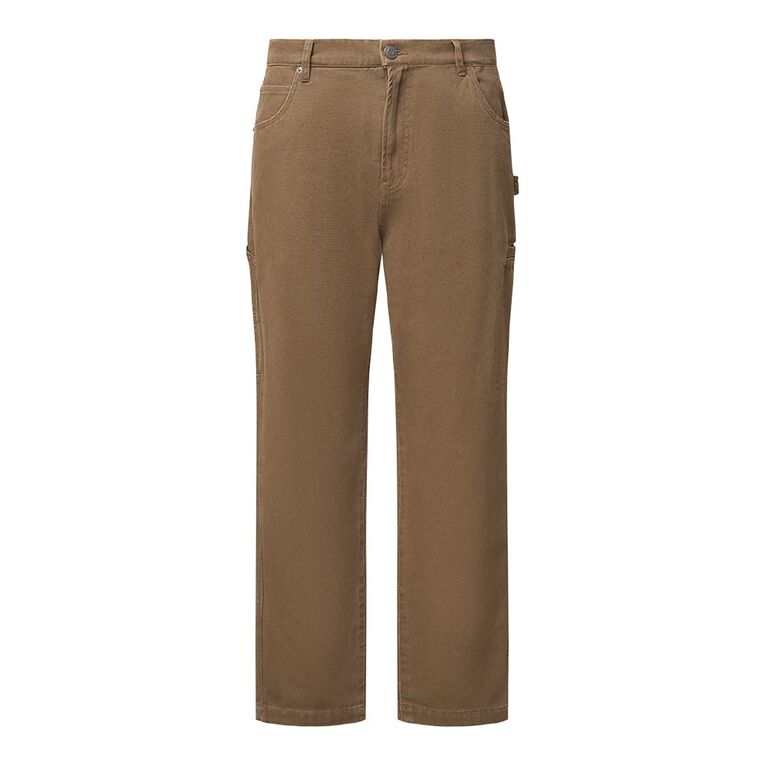 H&H Men's Relaxed Carpenter Pants, Brown Mid, hi-res