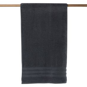 Living & Co Plush Plain Spa Towel Charcoal 90cm x 150cm