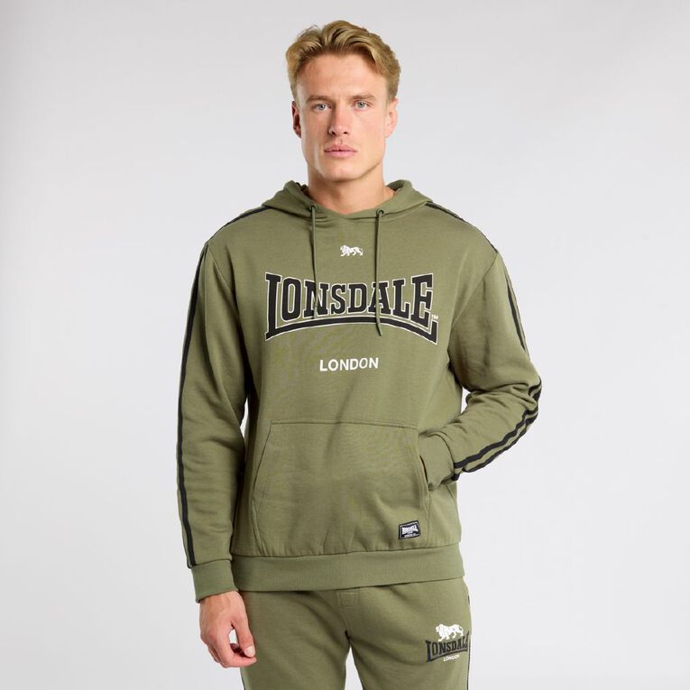 Lonsdale Men's London Hoodie, Green Dark, hi-res