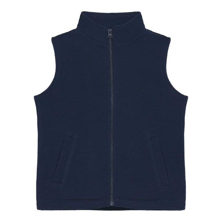 Young Original Microfibre Zip-Thru Vest, Blue Dark, hi-res