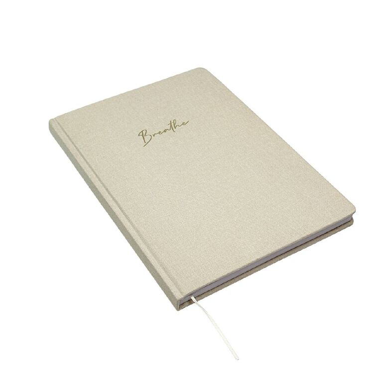 Uniti Stationery Linen A4 Notebook Cream, , hi-res
