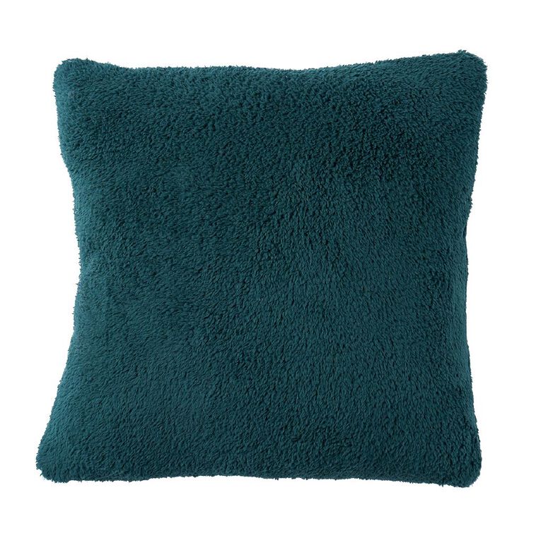 Living & Co Cushion Sherpa Green 45cm x 45cm, , hi-res