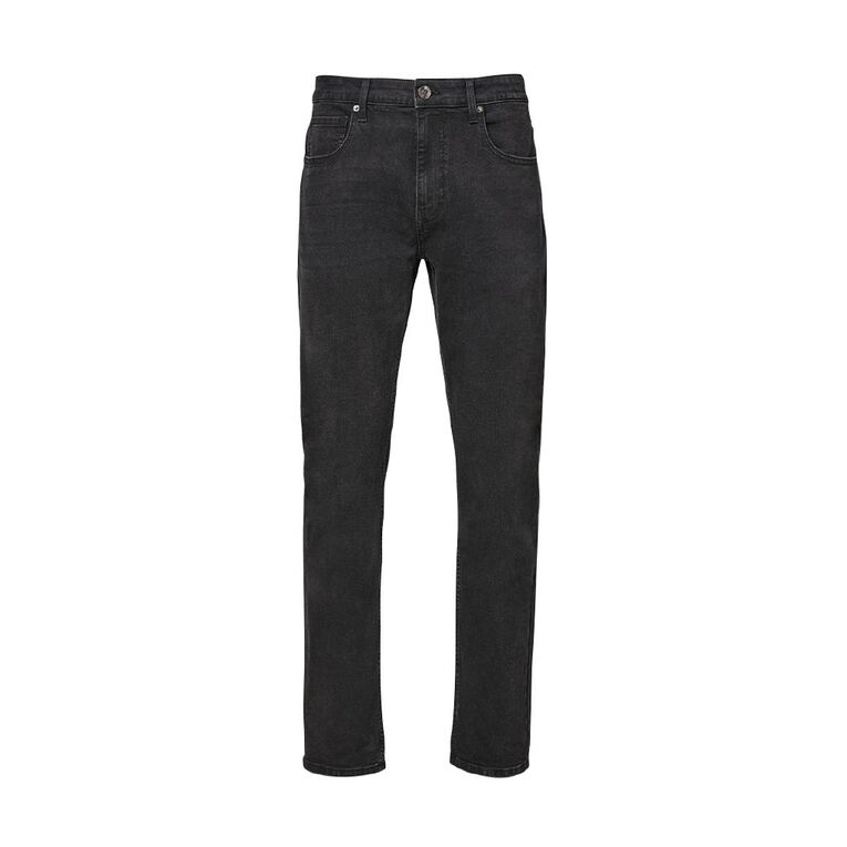 H&H Men's Slim Jeans, Black S25, hi-res