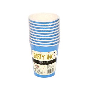 Party Inc Cups 260ml Blue 10 Pack