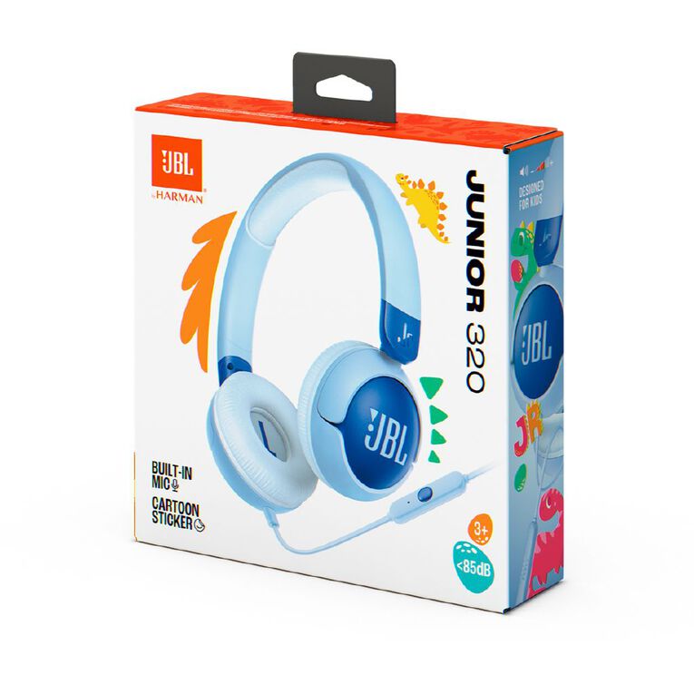 JBL Junior 320 Wired On-Ear Kids Headphones Blue, , hi-res