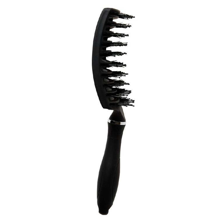 Poppi Vented Paddle Brush Black, , hi-res