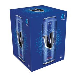 V Energy Drink Blue 4 Pack