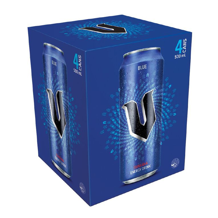 V Energy Drink Blue 4 Pack, , hi-res