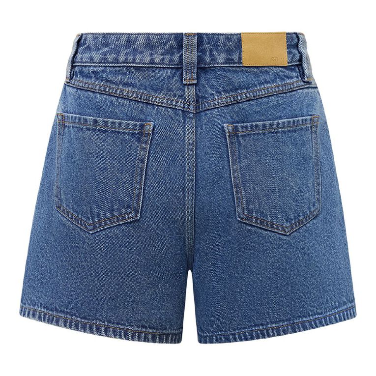H&H Women's Essential Denim Shorts, Denim Dark, hi-res