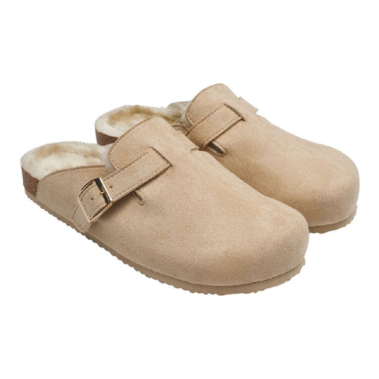 H&H Women's Clog Slippers, Brown Light, hi-res