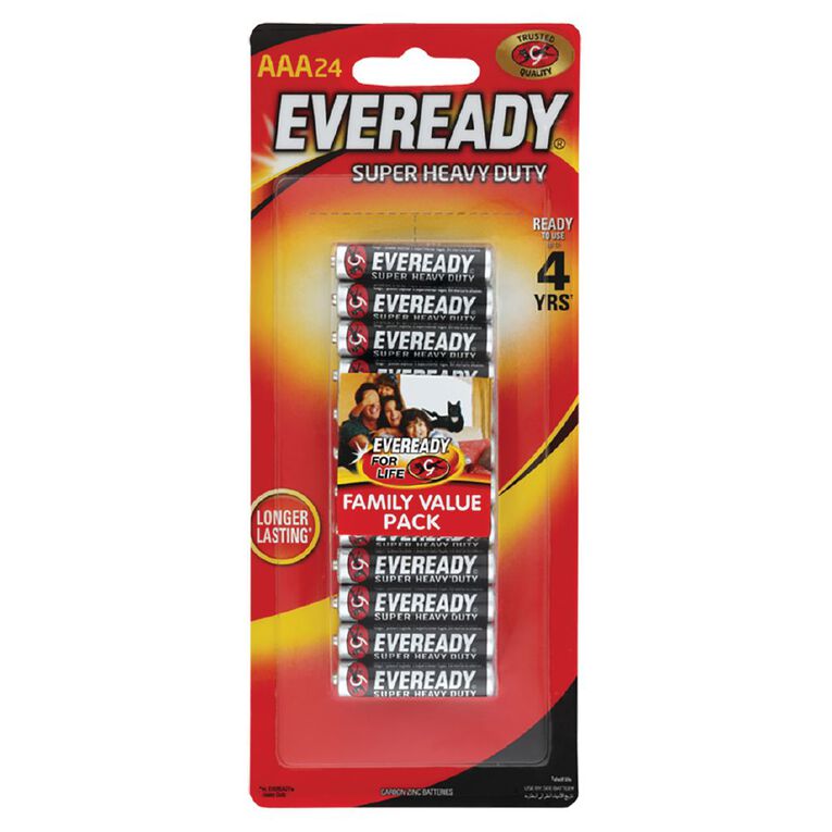 Eveready Super Heavy Duty Batteries AAA 24 Pack 24 Pack, , hi-res