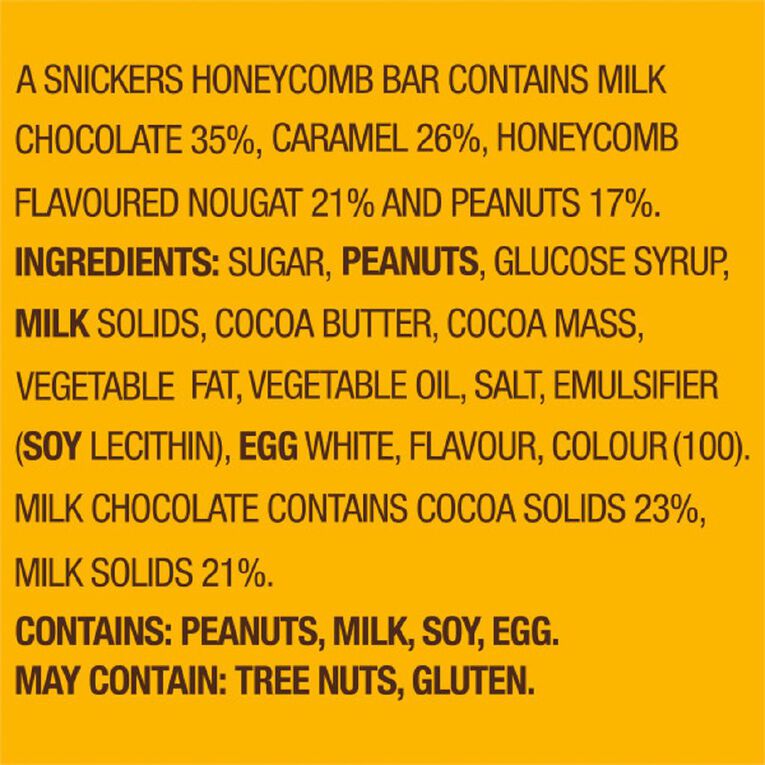 Snickers Honeycomb Chocolate Bar, , hi-res