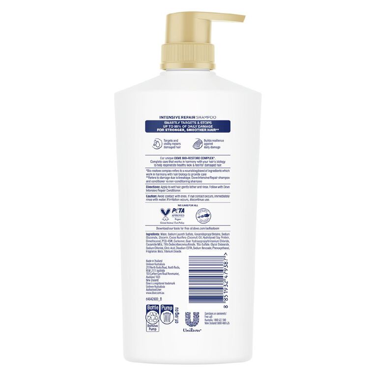 Dove Shampoo Intensive Repair 850ml, , hi-res