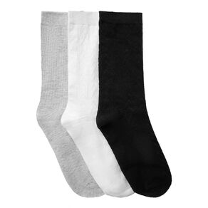H&H Women's Mixed Jacquard Socks 3 Pack