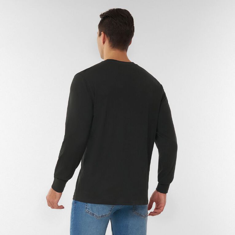 H&H Men's Long Sleeve Crew, Black, hi-res