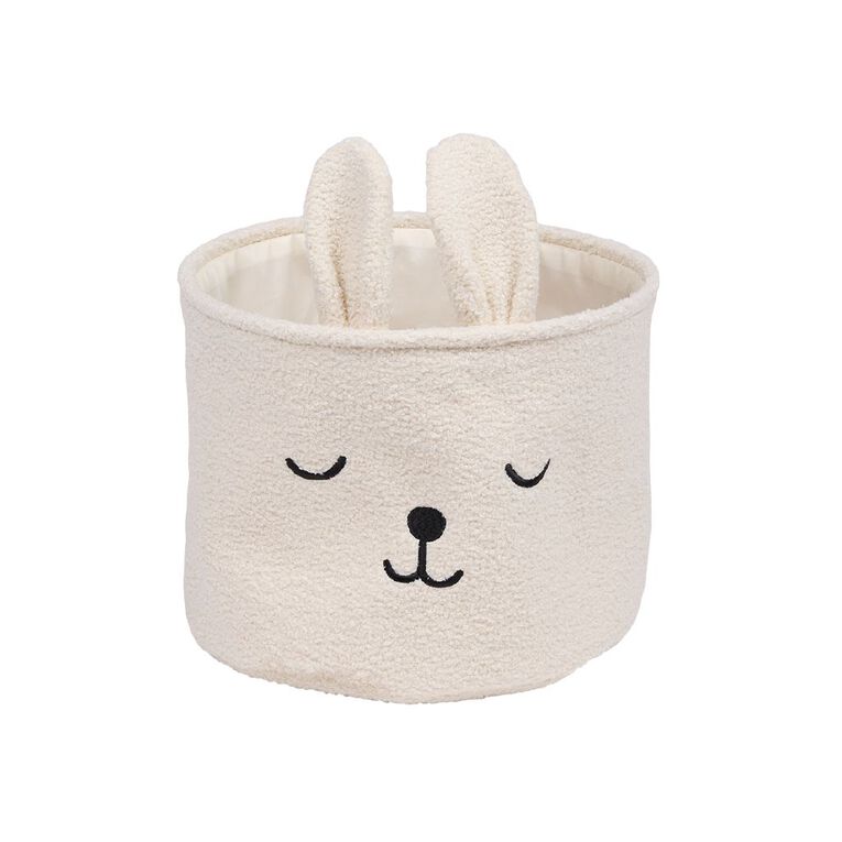 Living & Co Kids Boucle Bunny Basket White, , hi-res