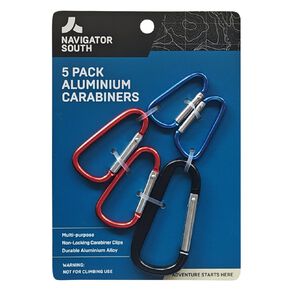 Navigator South Aluminum Carabiners 5 Pack