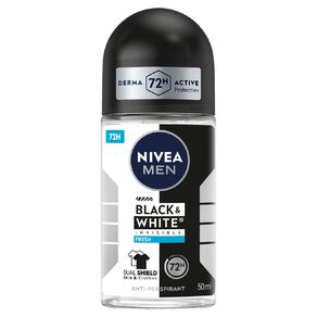 Nivea Deo Roll On Men Invisible Black And White Fresh