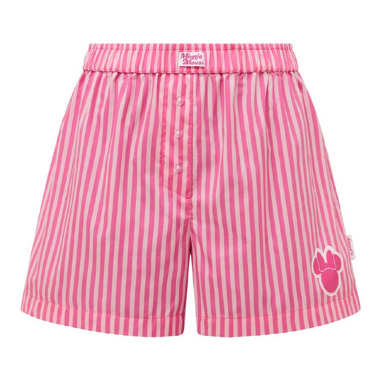 Minnie Mouse Women's Woven Boxer Shorts, Pink Mid, hi-res