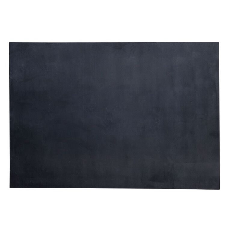 Living & Co Rug Faux Fur Plain Grey 160cm x 230cm, , hi-res