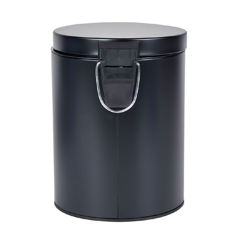 Living & Co Pedal Bin Black 5L, , hi-res