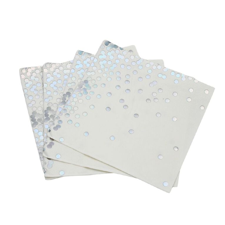 Hoorah Iridescent Spotted Napkins 10 Pack, , hi-res