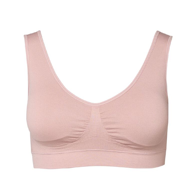 H&H Women's Wirefree Seamless Bra 2 Pack, Pink Light, hi-res