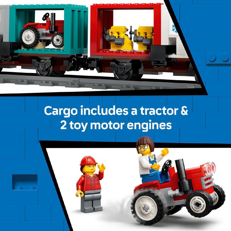 LEGO CITY Harbor Freight Train with Crane & Truck 60509, , hi-res