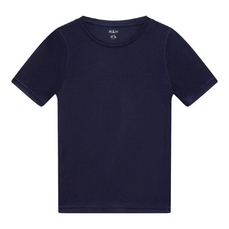H&H Kids' Thermal Short Sleeve Tee, Blue Dark, hi-res