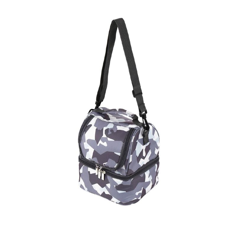 Living & Co Double Decker Lunch Bag Camo Grey, , hi-res