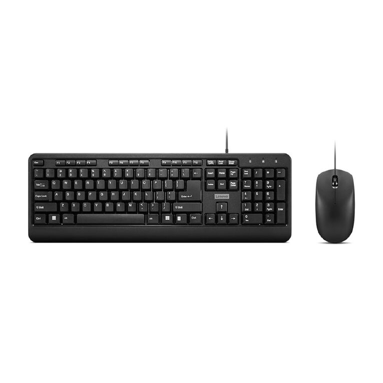 Lenovo 160 Wired Combo Keyboard And Mouse Black, , hi-res