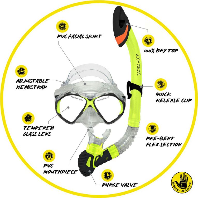 Body Glove Adults Tornado 11 2-piece Snorkeling set, , hi-res