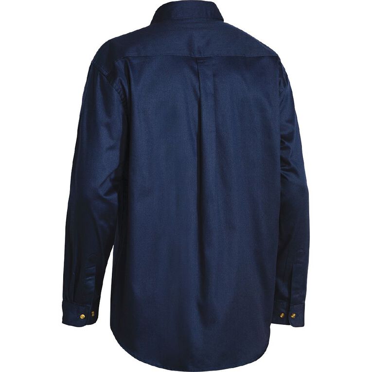 Bisley Workwear Long Sleeve Shirt, Navy, hi-res