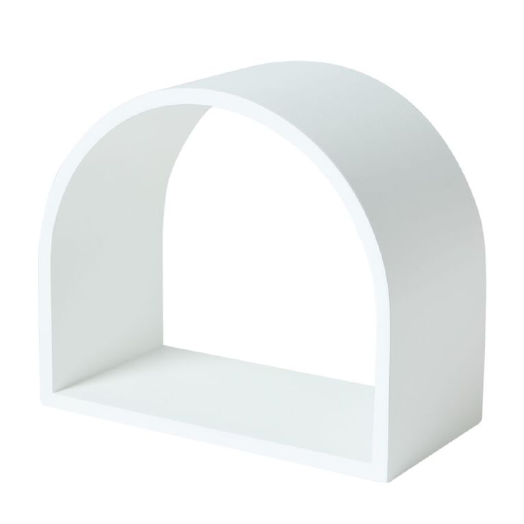 Arch Cubby Shelf White, , hi-res