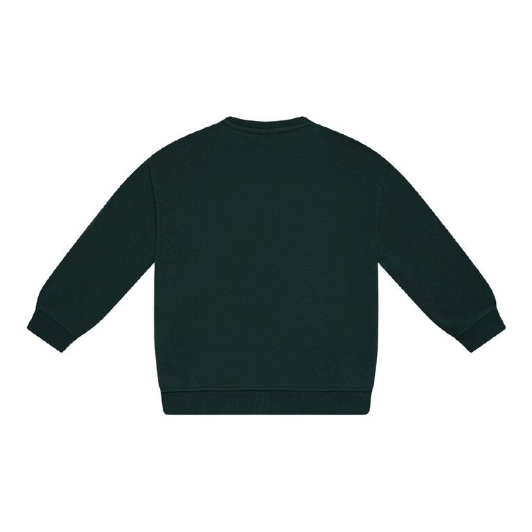 Young Original Print Crew Sweatshirt, Green Dark, hi-res