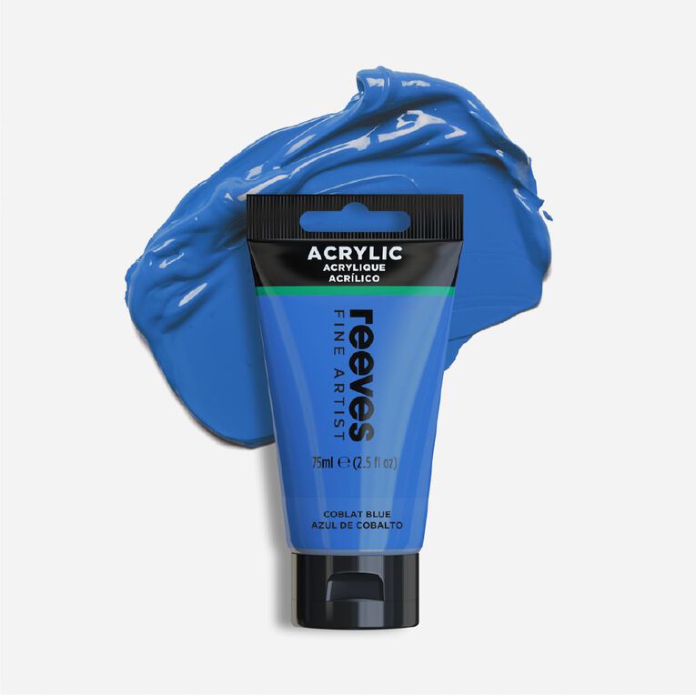 Reeves Fine Acrylic Paint Cobalt Blue 75ml, , hi-res