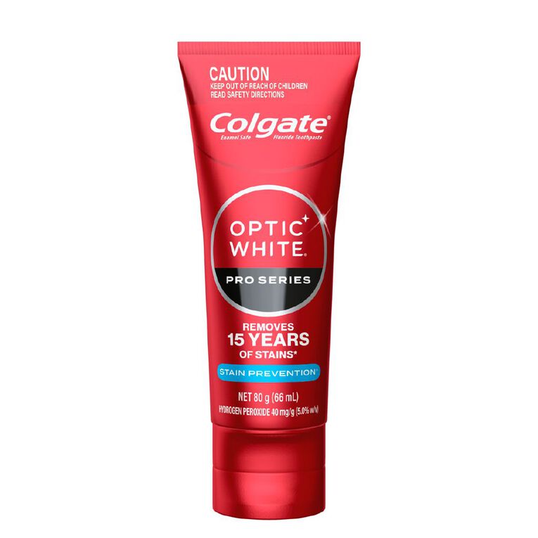 Colgate Optic White Pro Series Stain Shield Toothpaste 80g, , hi-res