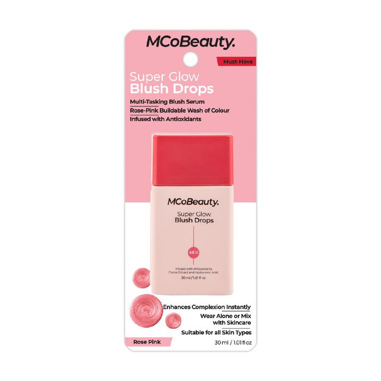 MCoBeauty Super Glow Blush Drops Rose Pink, , hi-res
