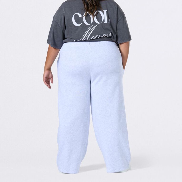 H&H Curve Women's Essential Wide Leg Trackpants, Grey Light, hi-res