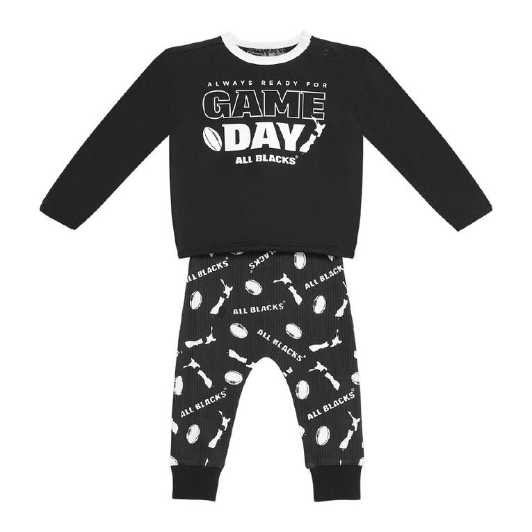 All Blacks Babies' 3 Piece Sweater Set, Black, hi-res