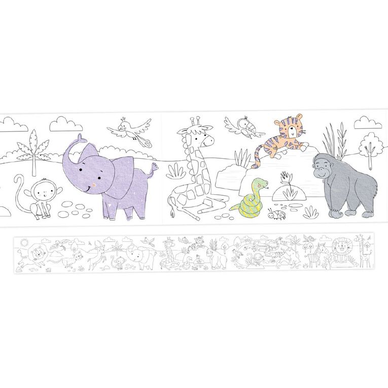 Giant Colouring 3m Poster Jungle Animals, , hi-res
