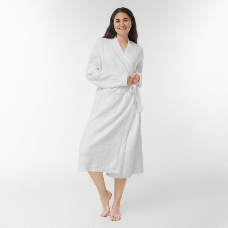 H&H Women's Boucle Robe, White, hi-res